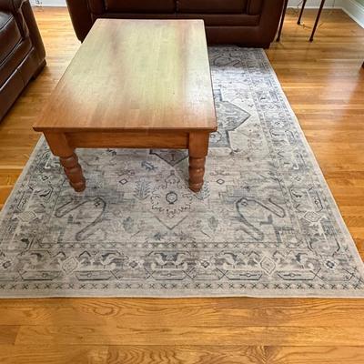 Wood coffee table with drawer