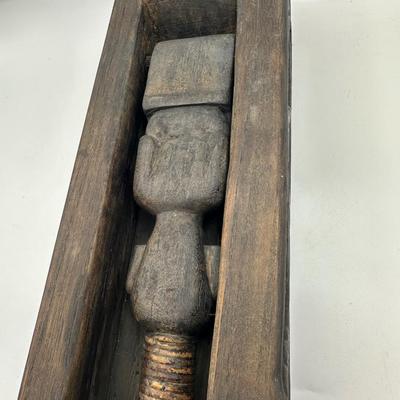 Vintage Indonesian Wooden Betel Nut (areca nut) Pestle Box