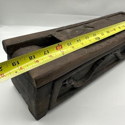 Vintage Indonesian Wooden Betel Nut (areca nut) Pestle Box