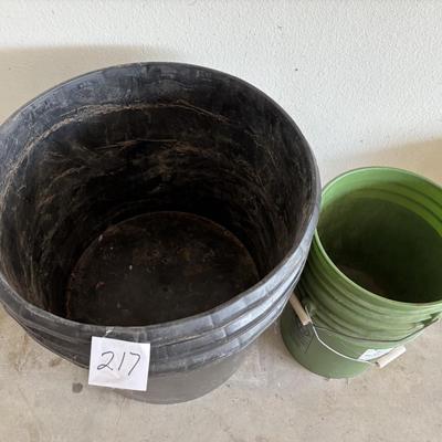 3 Tubs and 2 Buckets