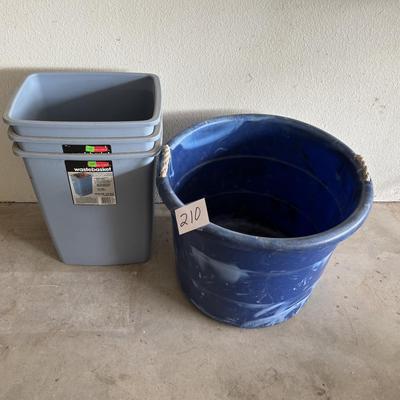 3 Trash Cans and a Tub