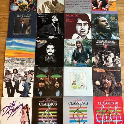 Record Lot Waylon Jennings, Chicago, Marvin Gaye
