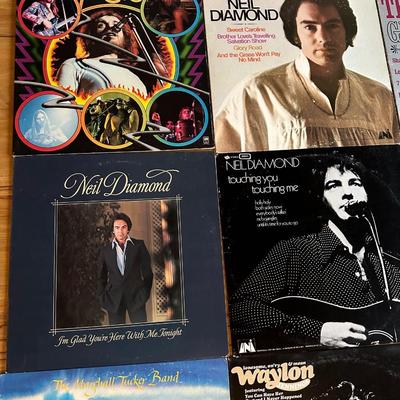 Record Lot Waylon Jennings, Chicago, Marvin Gaye