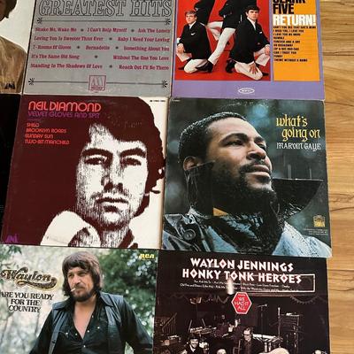 Record Lot Waylon Jennings, Chicago, Marvin Gaye