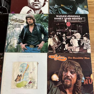 Record Lot Waylon Jennings, Chicago, Marvin Gaye