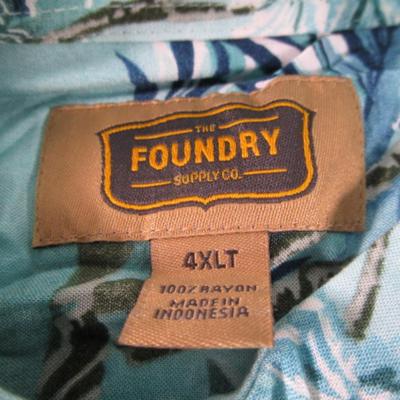 2 New men's short-sleeved Hawaiian shirts, size 4XL