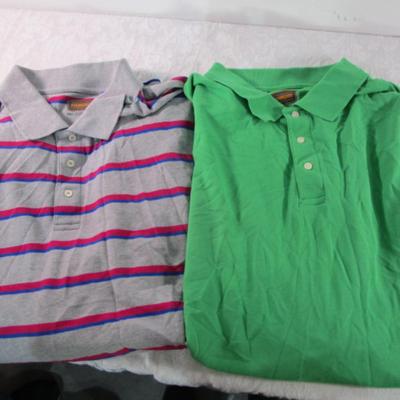 2 men's polo shirts, short-sleeved, size 4XL