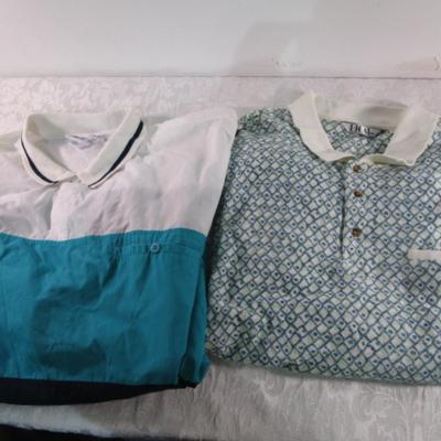 2 men's polo shirts, short-sleeved, size 4XL