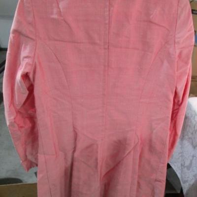 Vintage A-line pink dress, long sleeves,