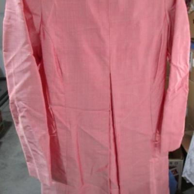 Vintage A-line pink dress, long sleeves,