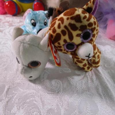 Stuffed animals and 2 Ty Teenie Weenie Boo's
