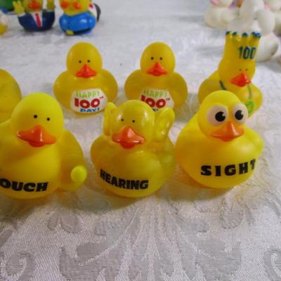 5 senses rubber ducks, 5 misc. rubber ducks