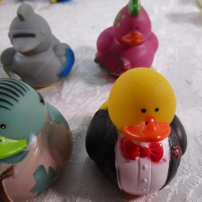 10 rubber ducks dressed for Halloween