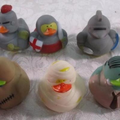 10 rubber ducks dressed for Halloween