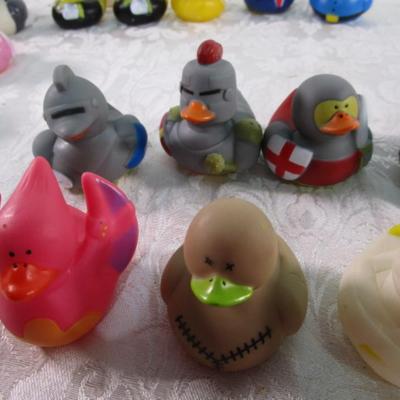 10 rubber ducks dressed for Halloween