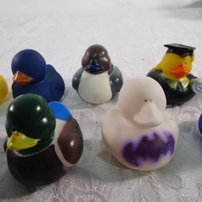 10 various rubber ducks