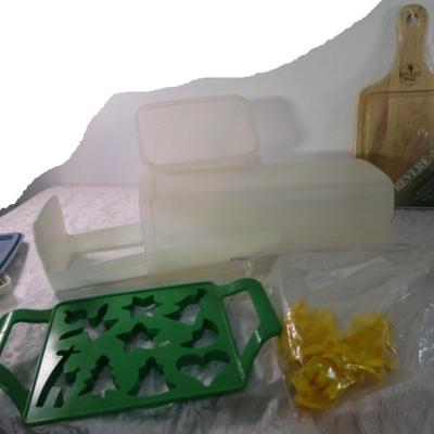 Rubbermaid & Sterlite containers, cookie cutters, Revere cutting board