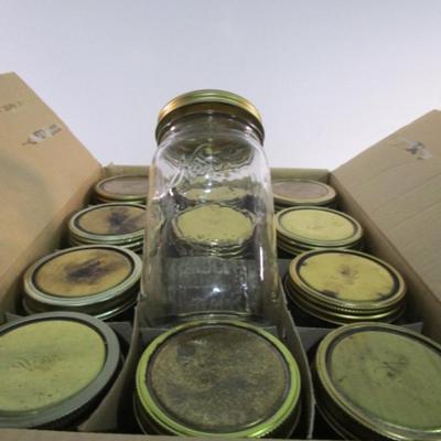 12 wide mouth canning jars