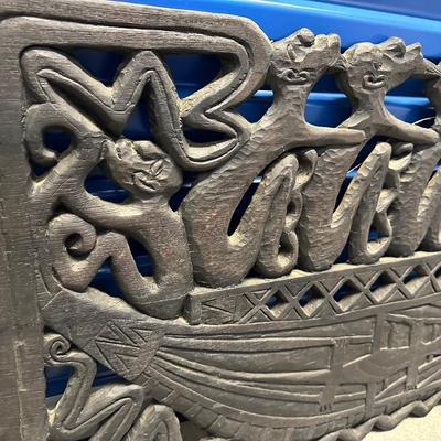 Sale Photo Thumbnail #601: Large Indonesian Hand-Carved Wooden Art