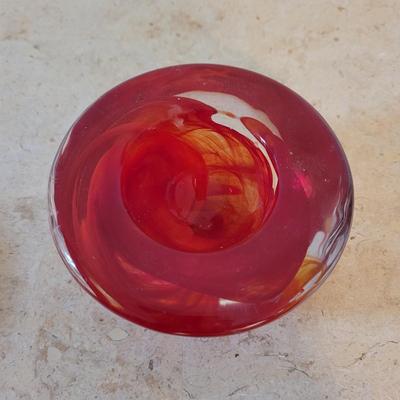 Kosta Boda "Atoll" Red Votive Bowls (PB-EL)