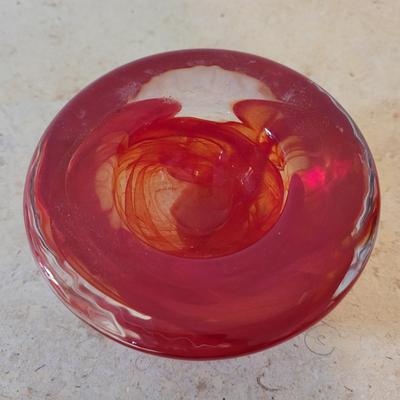 Kosta Boda "Atoll" Red Votive Bowls (PB-EL)