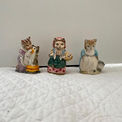 UBA1292 Lot of Three Beatrix Potter Kitten Figurines