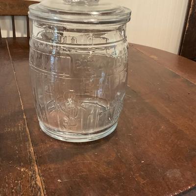 K1235 Large Vintage Planters Peanuts Cookie Jar with Franklin Caro Co. Jar