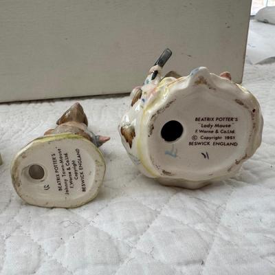 UBA1295 Lot of Four Beatrix Potter Mouse Figurines