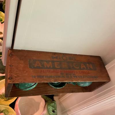 K1241 Doll Shelf and Advertisement Box with Miscellaneous Items