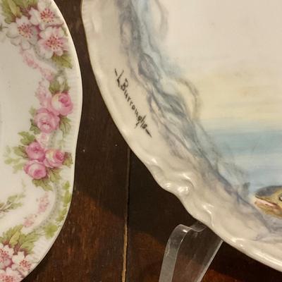 K1243 Hand-painted China Plates Fish Themed