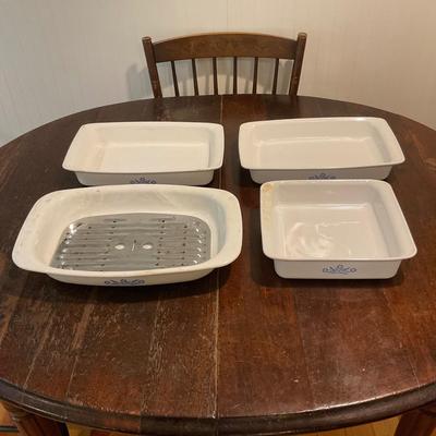 K1247 Corning Ware Blue Flower Ovenware