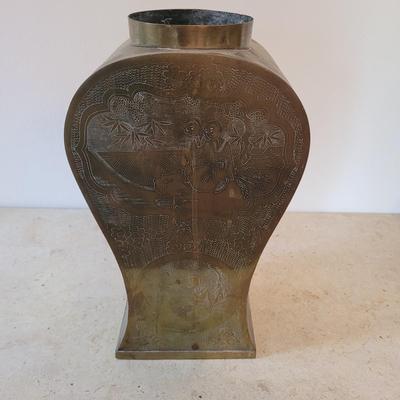 Asian Style Etched Brass Jars (PB-EL)