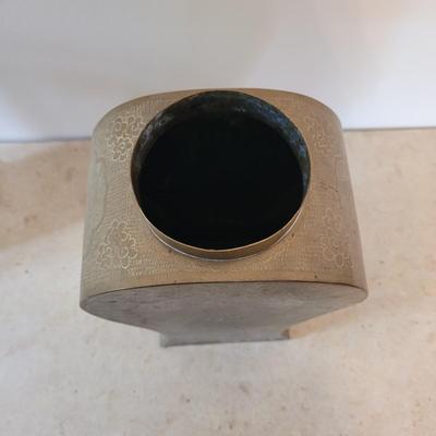 Asian Style Etched Brass Jars (PB-EL)