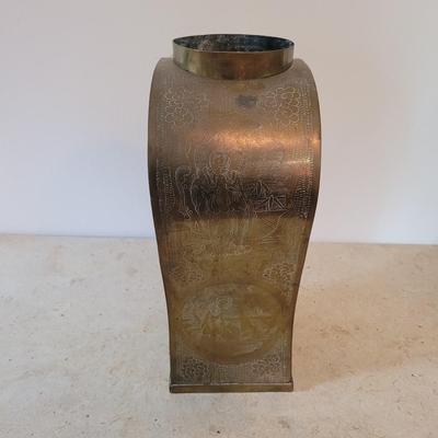 Asian Style Etched Brass Jars (PB-EL)