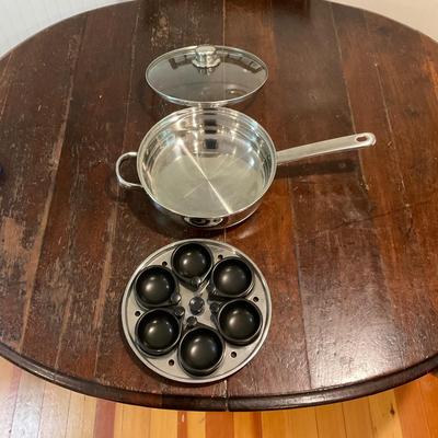 K1335 Stainless Steel Pan with Egg Poaching Accessories