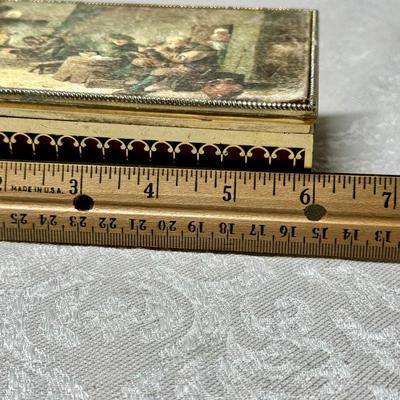 Tapestry Covered Jewelry Box