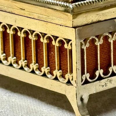 Tapestry Covered Jewelry Box