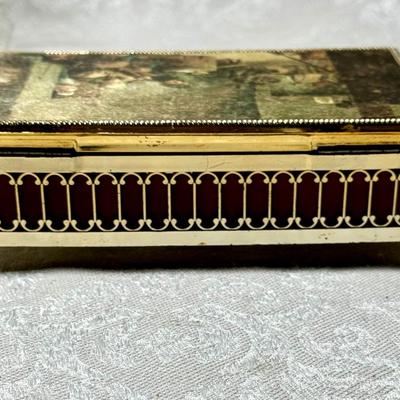 Tapestry Covered Jewelry Box