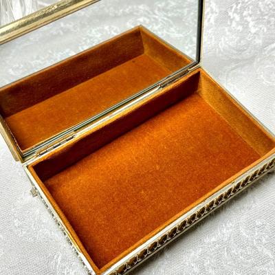Tapestry Covered Jewelry Box