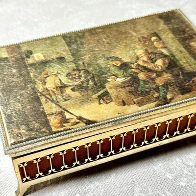 Tapestry Covered Jewelry Box