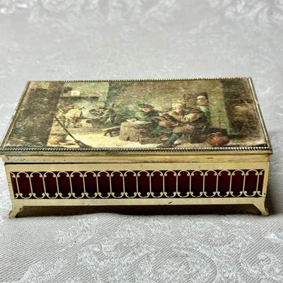 Tapestry Covered Jewelry Box