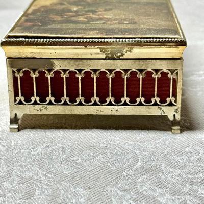 Tapestry Covered Jewelry Box