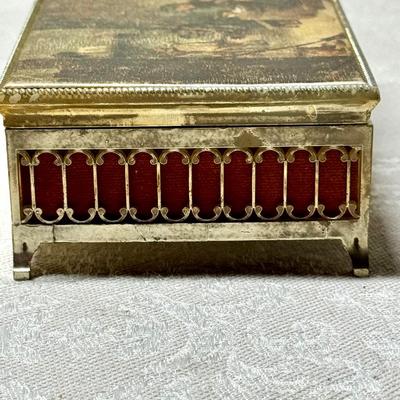 Tapestry Covered Jewelry Box