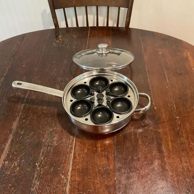 K1336 Stainless Steel Pan with Egg Poaching Accessories
