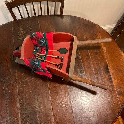 K1351 Childs Wheelbarrow with Doll Tools