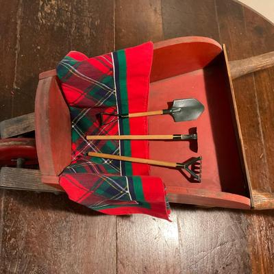 K1351 Childs Wheelbarrow with Doll Tools