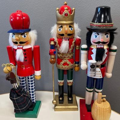 3 wood nutcrackers
