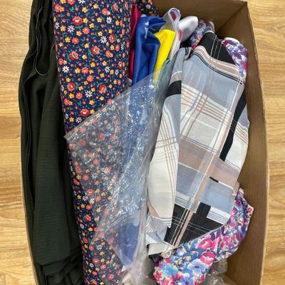 Paper box full of misc fabric