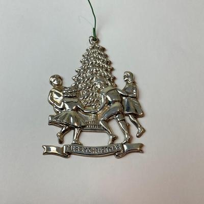 DR1353 LUNT Sterling Rocking Around the Christmas Tree Ornament