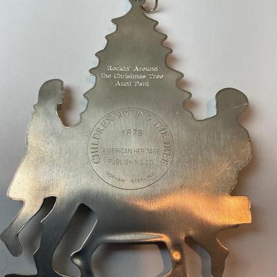 DR1353 LUNT Sterling Rocking Around the Christmas Tree Ornament